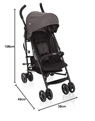 Graco TraveLite Compact Stroller – Lightweight & Foldable Pushchair for Newborns & Toddlers (Black/Grey)