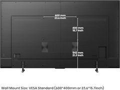 Hisense 100-Inch Class U8 Series Mini-LED ULED 4K UHD Google Smart TV (100U8K) - QLED, 480 Motion Rate, 144Hz Game Mode Pro, Dolby Vision IQ, HDMI 2.1, Alexa Compatibility, 2.1.2 Multi-Channel Audio