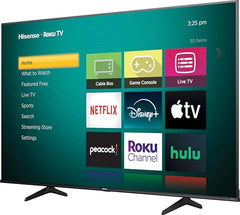 Hisense 85-Inch Class A6 Series 4K UHD Smart Roku TV (85A6NR, 2024 Model) - Dolby Vision HDR, DTS Studio Sound, Game Mode Plus, Alexa Compatibility, Black