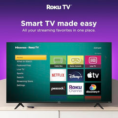 Hisense 85-Inch Class A6 Series 4K UHD Smart Roku TV (85A6NR, 2024 Model) - Dolby Vision HDR, DTS Studio Sound, Game Mode Plus, Alexa Compatibility, Black