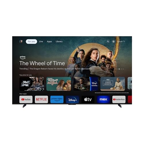 TCL 98-Inch Q65 QLED 4K UHD Smart TV with Google TV (98Q651G, 2024 Model) Dolby Vision, Dolby Atmos, HDR Pro+, Game Accelerator Enhanced Gaming, Voice Remote, Works with Alexa, Streaming Television