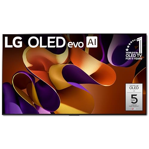 LG 77-Inch Class OLED evo G4 Series Smart TV 4K Processor Flat Screen with Magic Remote AI-Powered with Alexa Built-in (OLED77G4WUA, 2024)