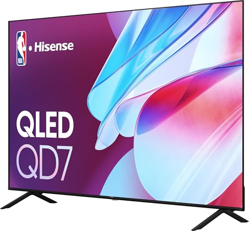 Hisense 75-Inch Class QD7 Series QLED 4K UHD Google Smart TV (75QD7N, 2024 Model) - QLED, Native 144Hz, Motion Rate 240, Direct Full Array, Game Mode Pro, Alexa Compatibility