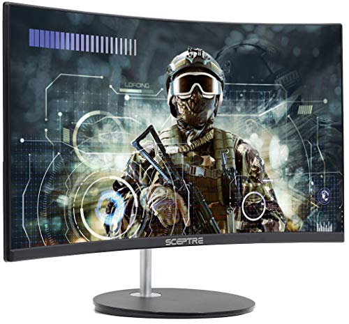 Sceptre Curved 24-inch Gaming Monitor 1080p R1500 98% sRGB HDMI x2 VGA Build-in Speakers, VESA Wall Mount Machine Black (C248W-1920RN Series)