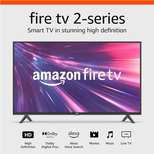 Amazon Fire TV 40" 2-Series (newest model), HD smart TV with Fire TV Alexa Voice Remote, stream live TV without cable