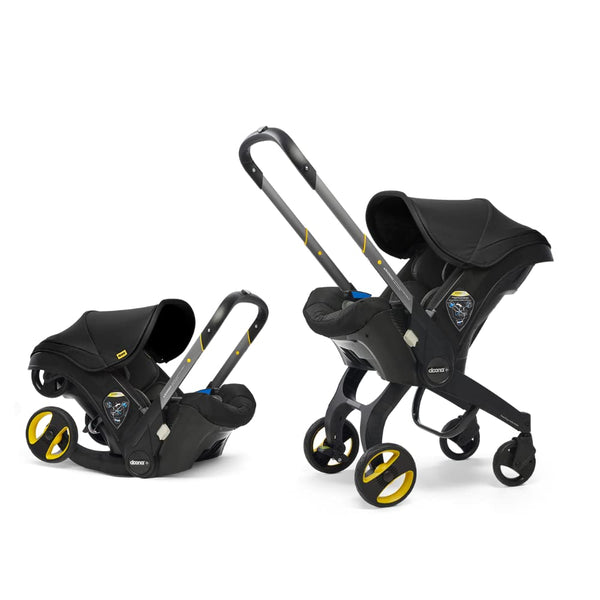 Doona+ Infant Car Seat & Stroller – 2-in-1 Travel System with 5-Point Safety Harness (Nitro Black)