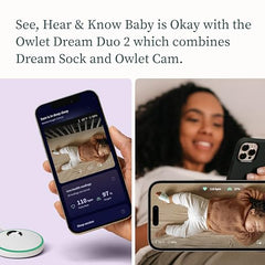 Owlet Dream Bundle 2 Smart Baby Monitor – Dream Sock & Cam 2 with Heart Rate & Oxygen Tracking (Mint)