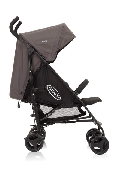 Graco TraveLite Compact Stroller – Lightweight & Foldable Pushchair for Newborns & Toddlers (Black/Grey)