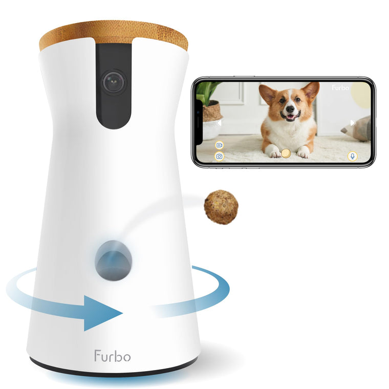 Furbo 360° Dog Camera - Barking Alerts, Treat Tossing, Night Vision, App