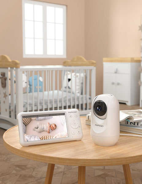 Momcozy 5” HD Video Baby Monitor – 1080P Camera, Night Vision, Two-Way Audio & 5000mAh Battery