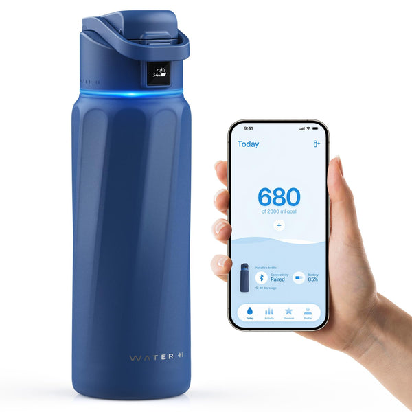 BOOST Smart Water Bottle - 32oz Stainless Steel, Water Tracker, Gift, Blue