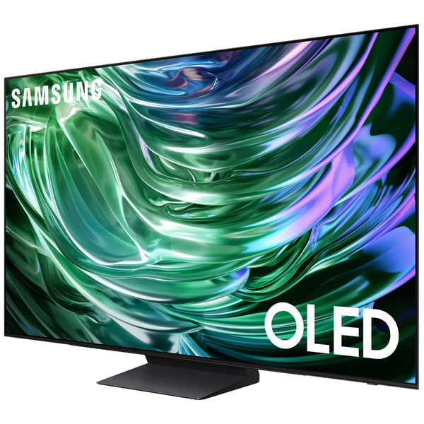 SAMSUNG QN55S90DAFXZA 55 Inch OLED 4K Smart TV 2024 Bundle with Tech Smart USA Premiere Movies Streaming 2020 Digital Download Card for PC and 1 YR CPS Enhanced Protection Pack