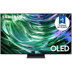 SAMSUNG QN55S90DAFXZA 55 Inch OLED 4K Smart TV 2024 Bundle with Tech Smart USA Premiere Movies Streaming 2020 Digital Download Card for PC and 1 YR CPS Enhanced Protection Pack