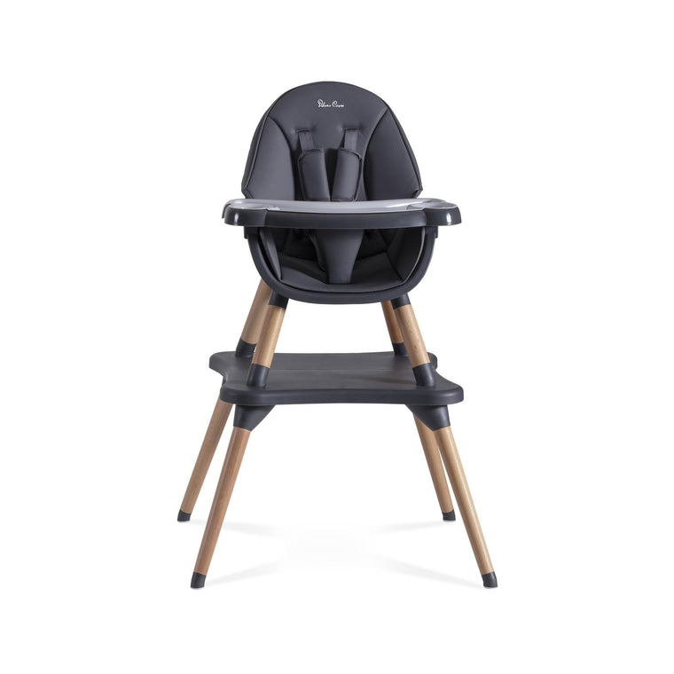 Silver Cross Eat&Play 4-in-1 Highchair – Convertible Baby Chair, Booster & Toddler Seat (Graphite)