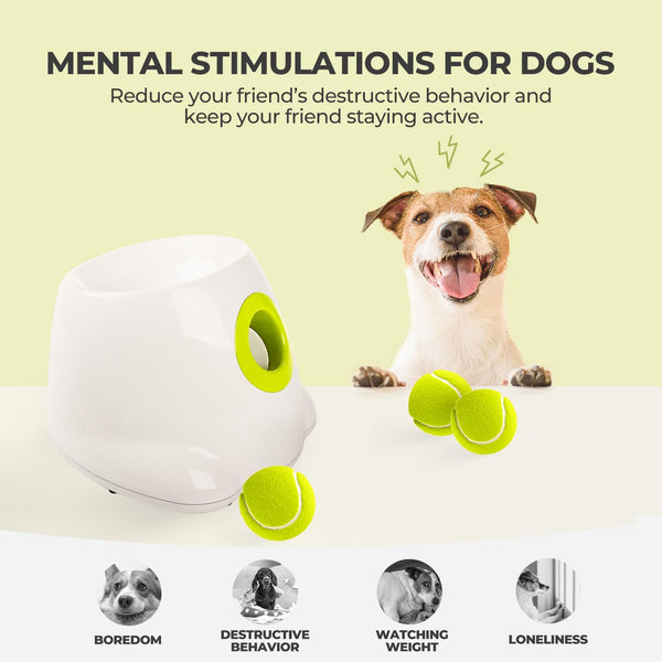 ALL FOR PAWS Dog Ball Launcher - Interactive Toy, Mental Stimulation, Small/Medium Dogs