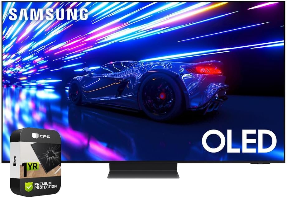 SAMSUNG QN55S95DAFXZA S95D 55 inch HDR OLED Smart TV 2024 Bundle with 1 YR CPS Enhanced Protection Pack