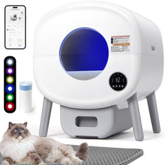 Fsitego Self Cleaning Cat Litter Box - App Control, Odor-Free, Extra Large