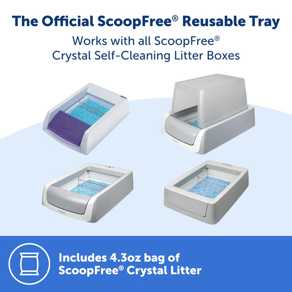 PetSafe ScoopFree Reusable Tray - Crystal Litter, Fresh Scent, 4.3 lb