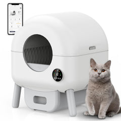 105L Self Cleaning Litter Box - App Control, Multi-Cat, Mat & Trash Bags