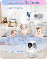 HelloBaby Video Baby Monitor – 29-Hour Battery, Night Vision, No WiFi, Remote Pan/Tilt Camera & Two-Way Talk