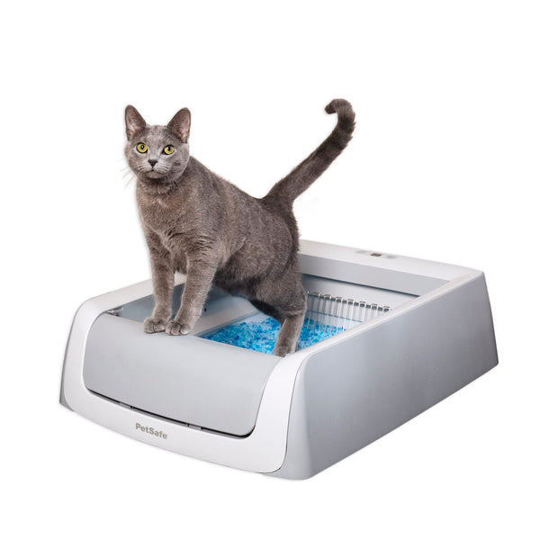 PetSafe ScoopFree Crystal Pro - Automatic Litter Box, Crystal Tray, Grey