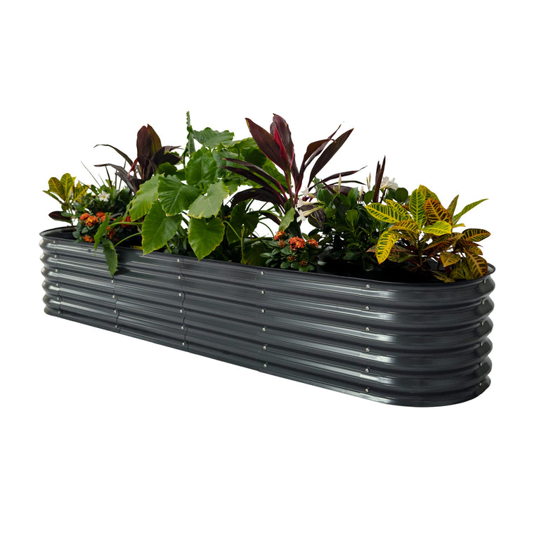 Vego 9-in-1 8ft x 2ft Metal Raised Garden Bed Kit, 17