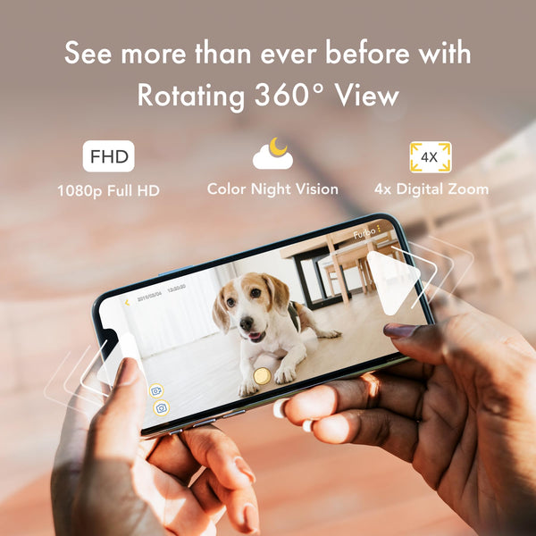 Furbo 360° Dog Camera - Barking Alerts, Treat Tossing, Night Vision, App