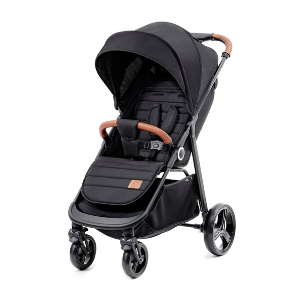 Kinderkraft GRANDE PLUS Stroller – Foldable Pushchair with Lie-Flat Seat & Shock Absorption (Black)