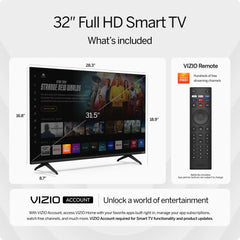 VIZIO 32-inch Full HD 1080p Smart TV with DTS Virtual: X, Alexa Compatibility, Google Cast Built-in, Bluetooth Headphone Capable, (VFD32M-08 New)