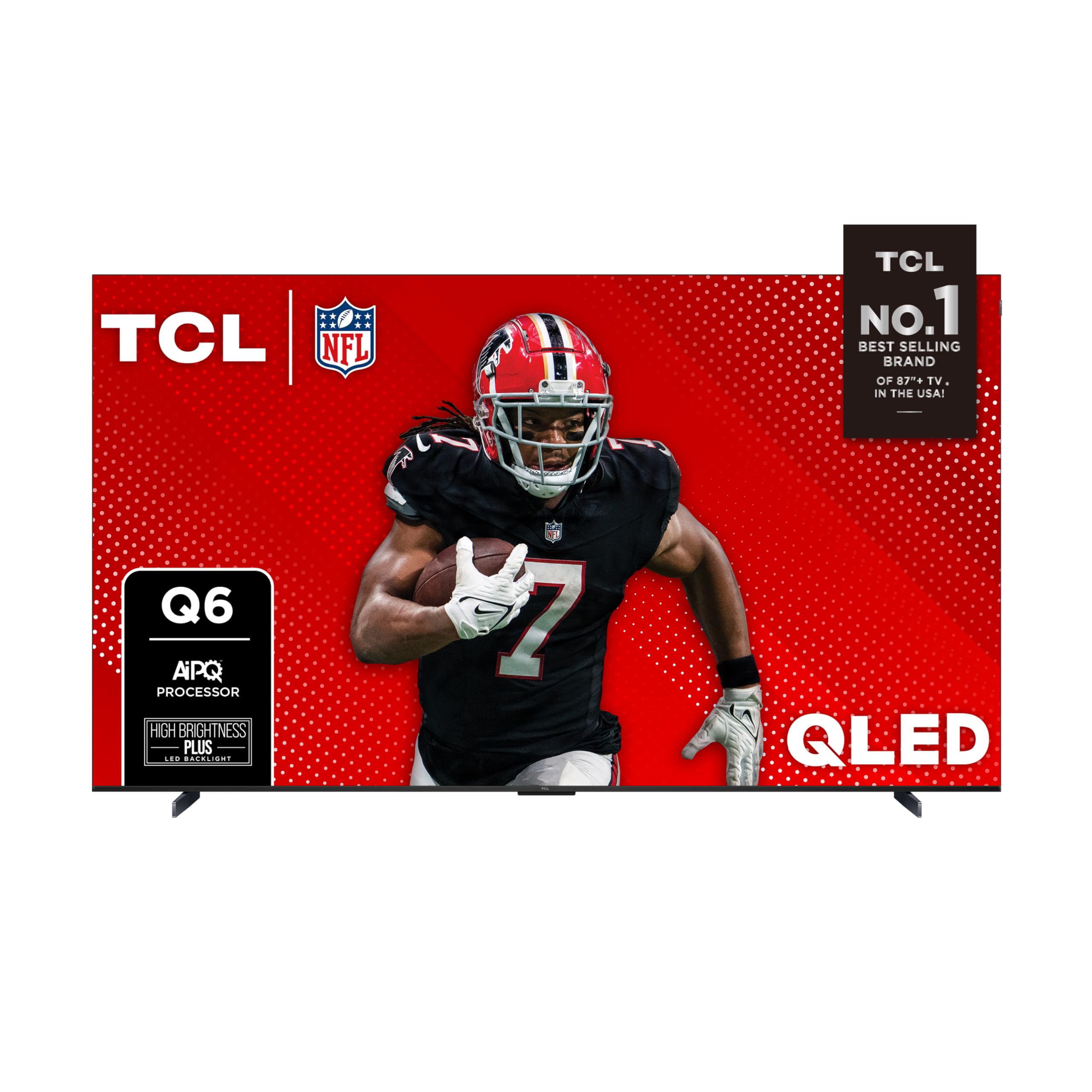 TCL 98-Inch Q65 QLED 4K UHD Smart TV with Google TV (98Q651G, 2024 Model) Dolby Vision, Dolby Atmos, HDR Pro+, Game Accelerator Enhanced Gaming, Voice Remote, Works with Alexa, Streaming Television